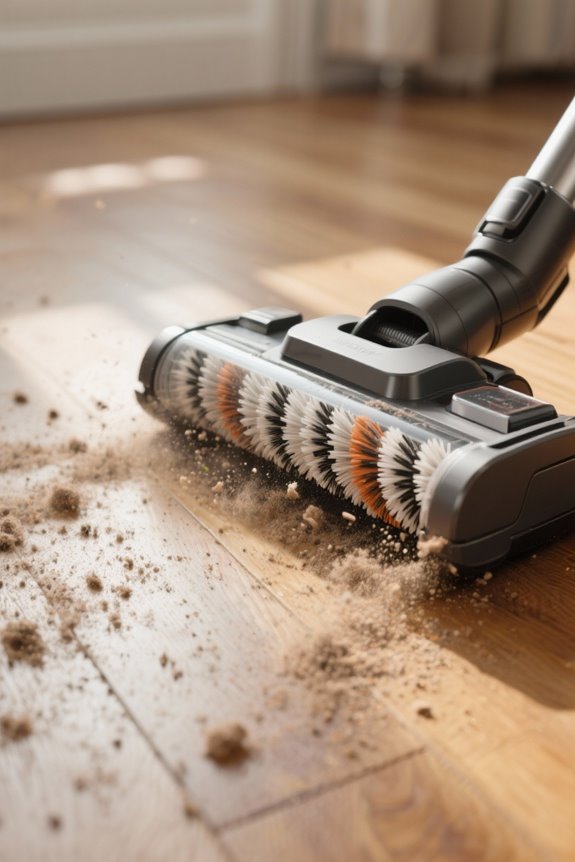brush roll enhances dust capture