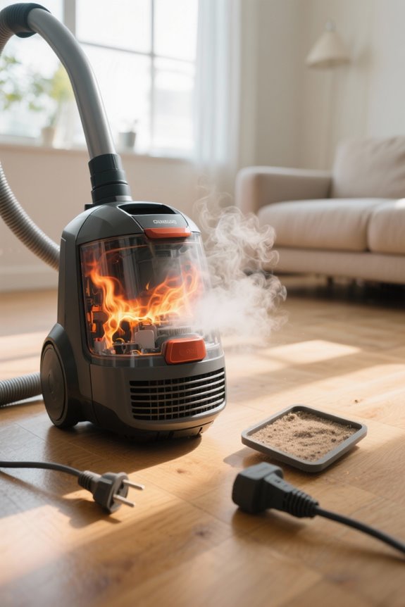 overheating vacuum prevention steps